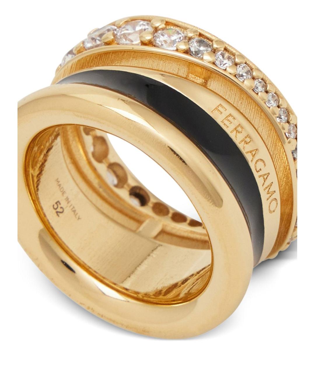 FERRAGAMO Золотое латунное кольцо, фото 3