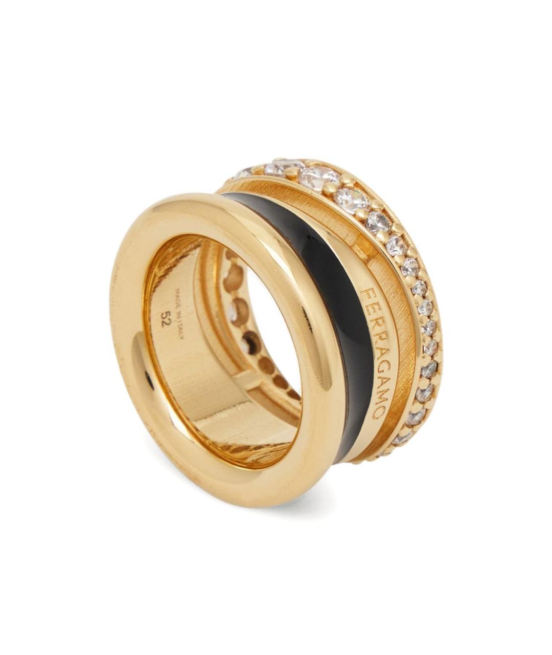 FERRAGAMO Золотое латунное кольцо, фото 2