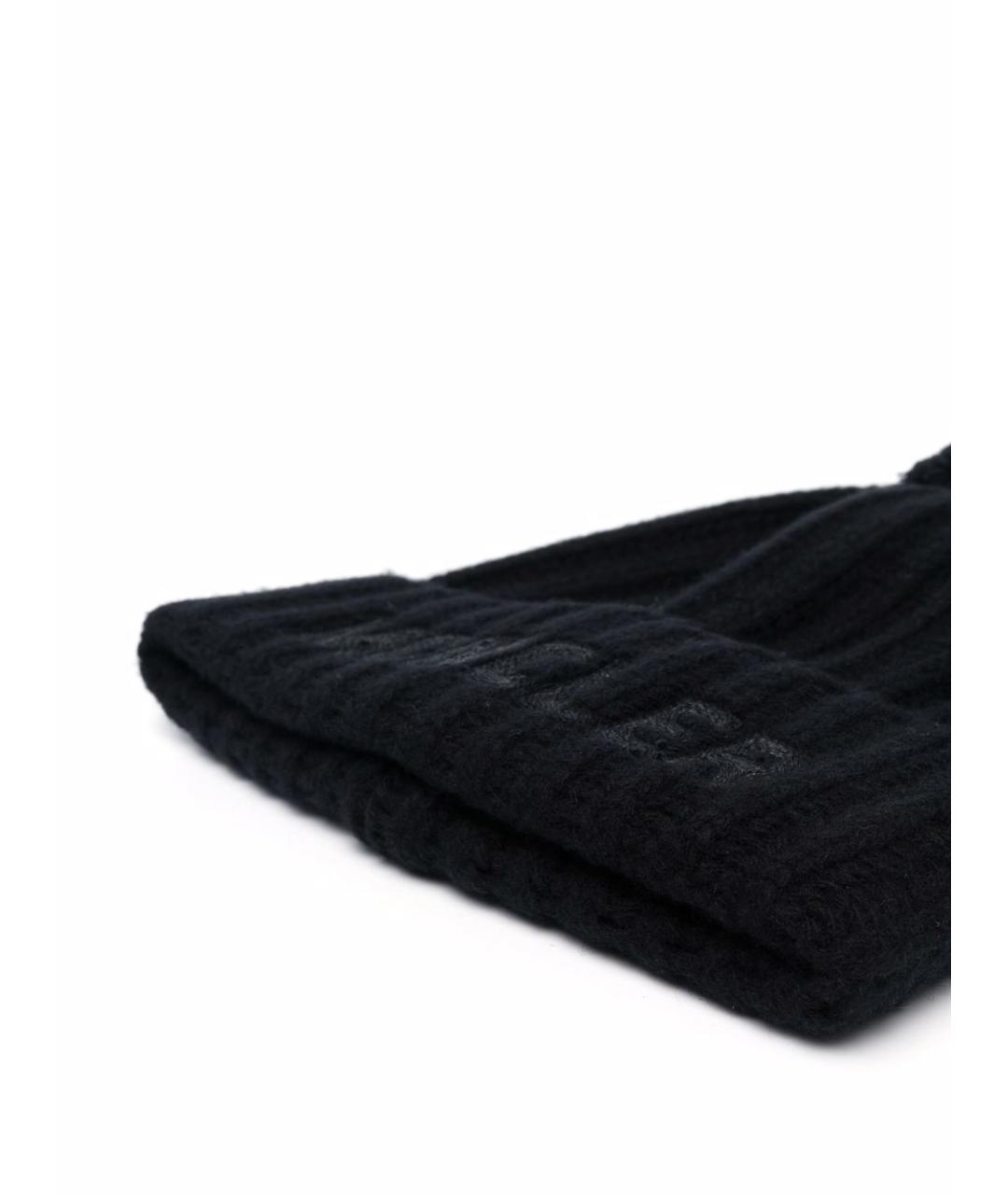 MONCLER GRENOBLE Черная шерстяная шапка, фото 2