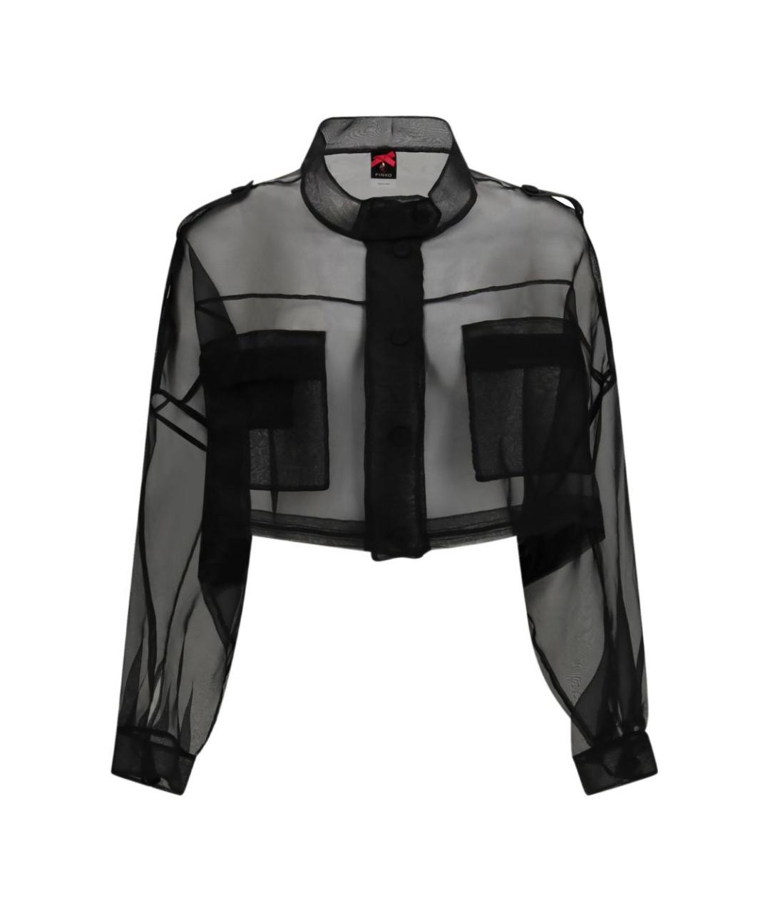 PINKO Черная шелковая рубашка, фото 1