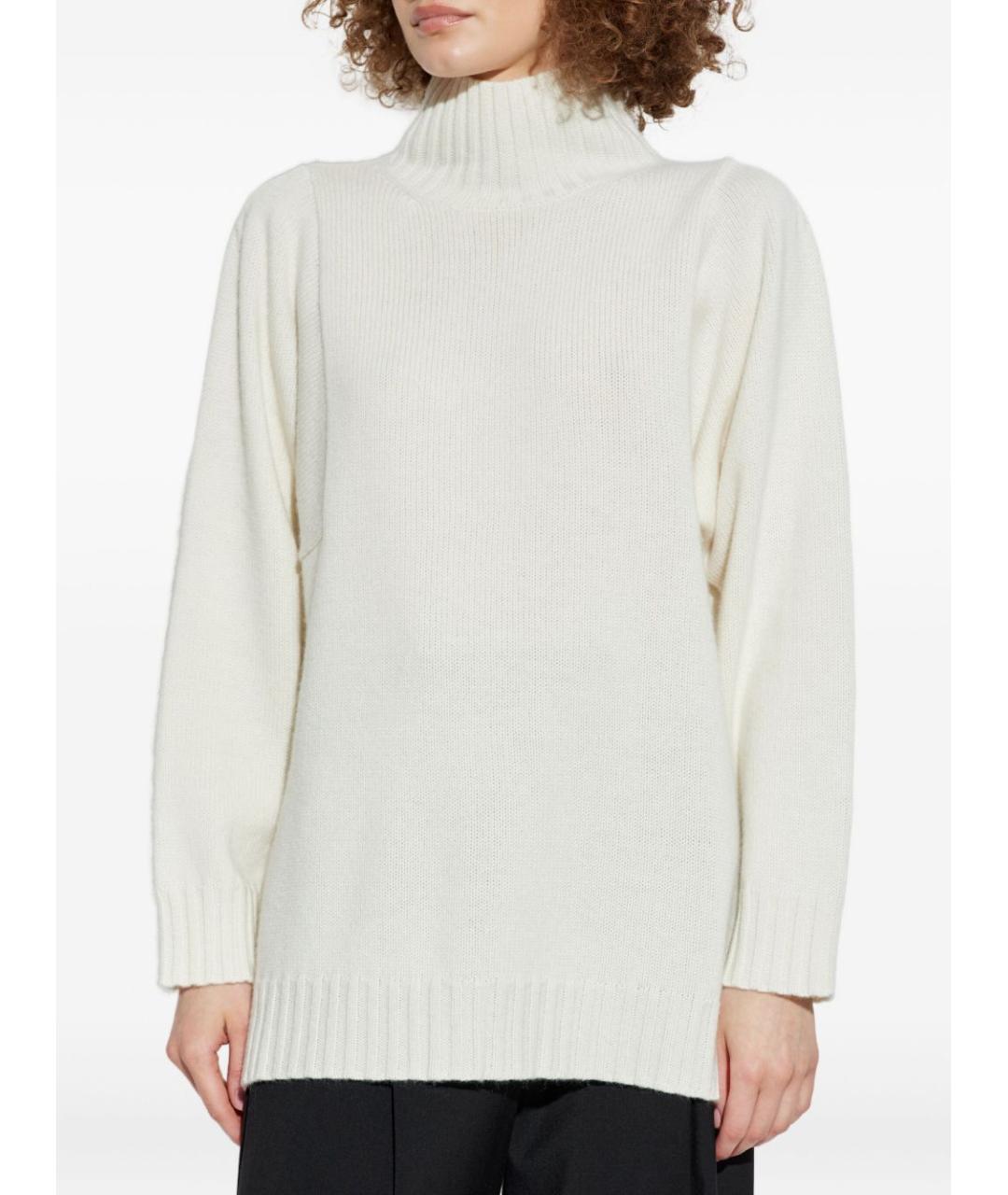 MAX MARA Белый кашемировый джемпер / свитер, фото 3