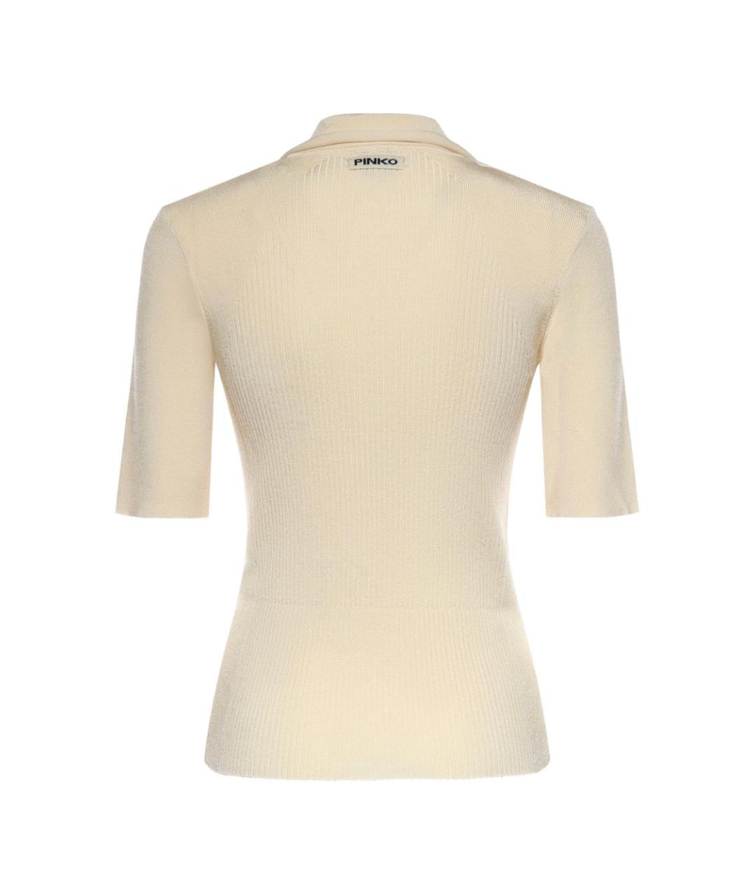 PINKO Бежевая футболка, фото 3