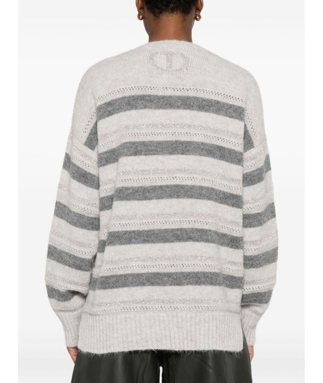 TWIN-SET Серый шерстяной джемпер / свитер, фото 3