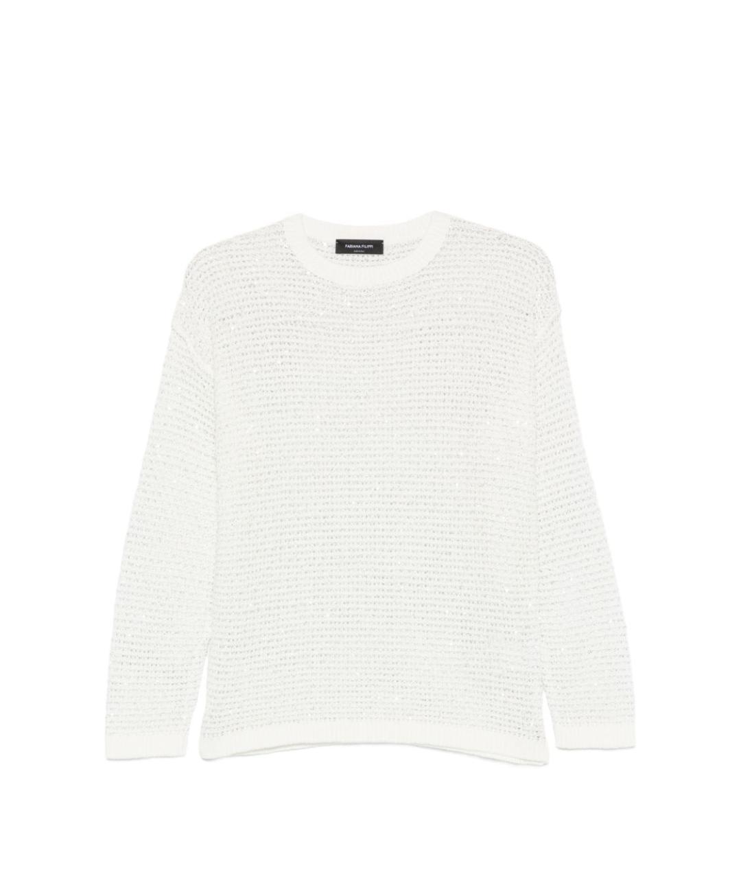 FABIANA FILIPPI Белый хлопковый джемпер / свитер, фото 1