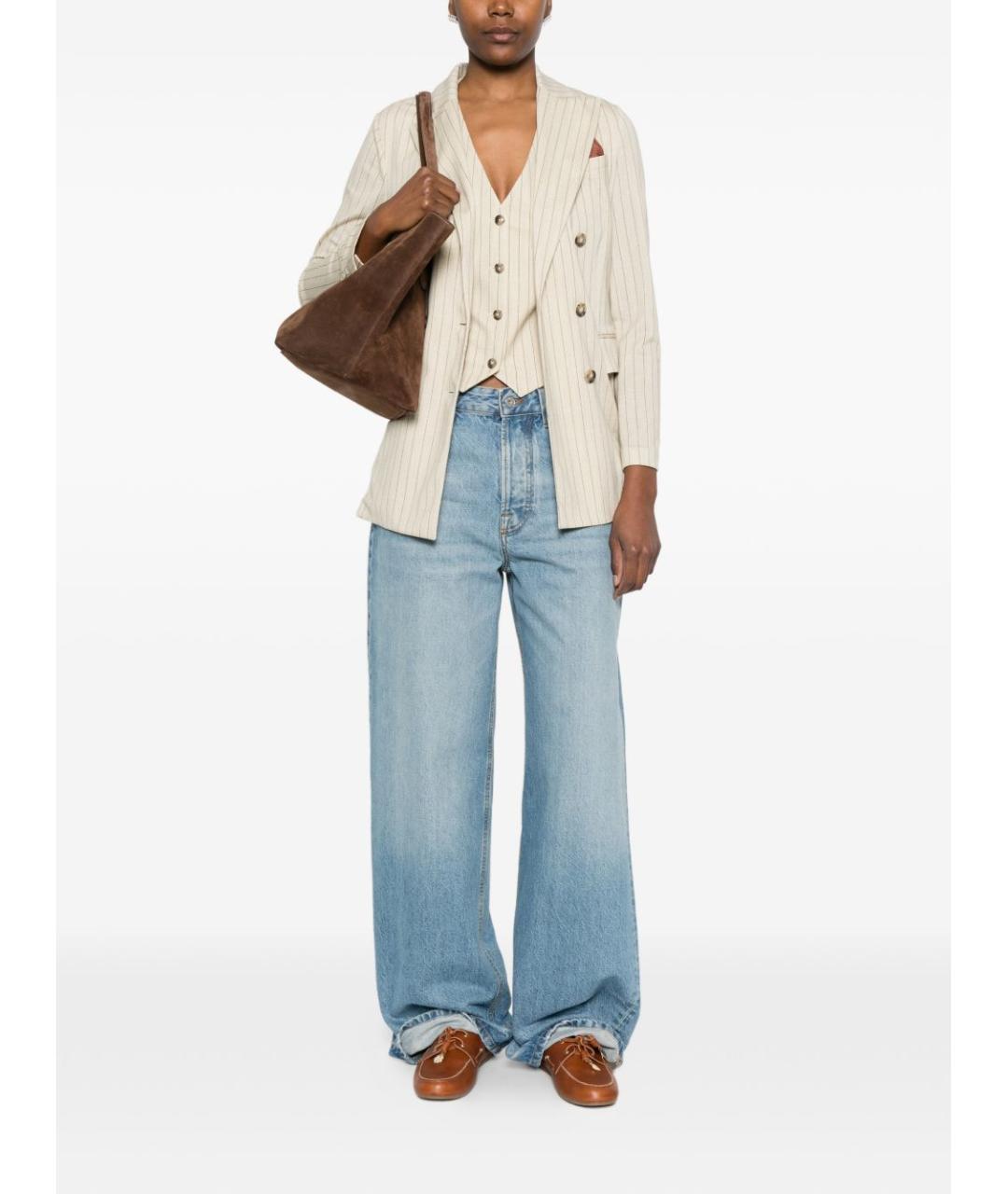 CIRCOLO 1901 Бежевый хлопковый жакет/пиджак, фото 3