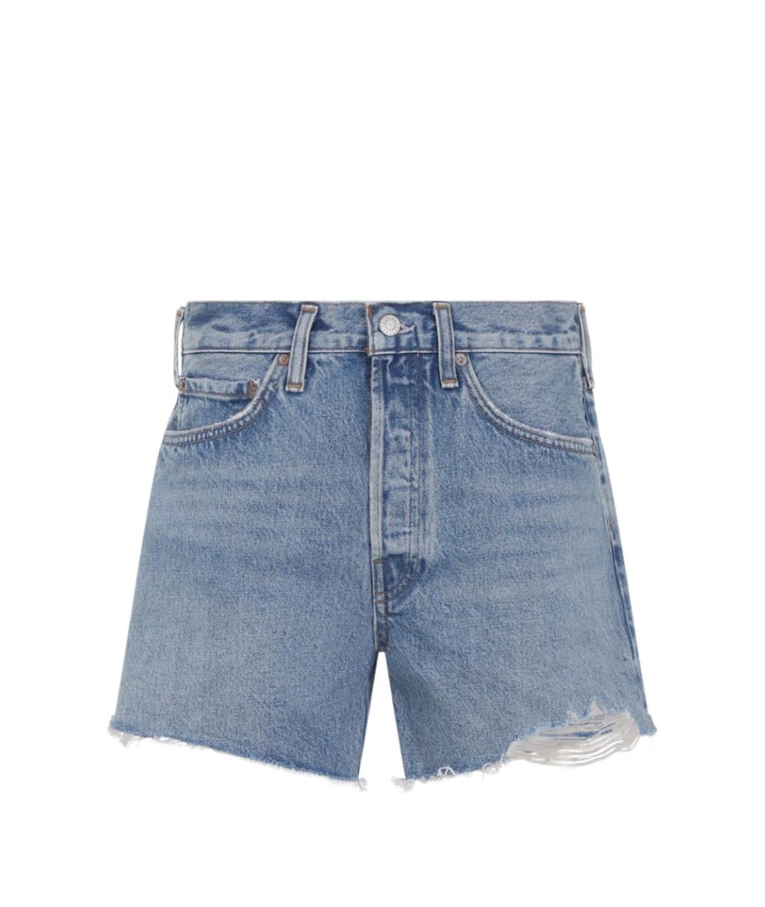 AGOLDE Голубые хлопковые шорты, фото 1