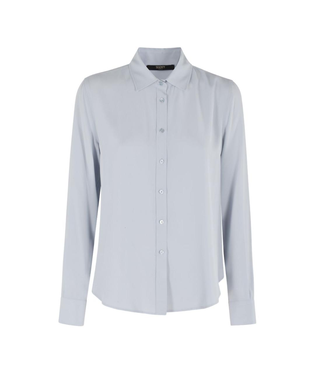 SEVENTY Голубая креповая рубашка, фото 1