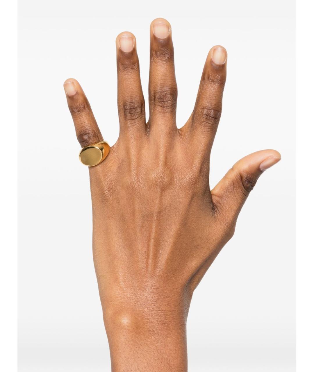 JIL SANDER Золотое латунное кольцо, фото 3