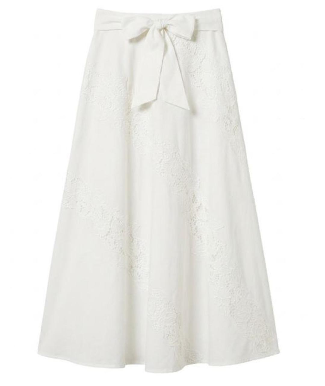 TWIN-SET Белая юбка миди, фото 1