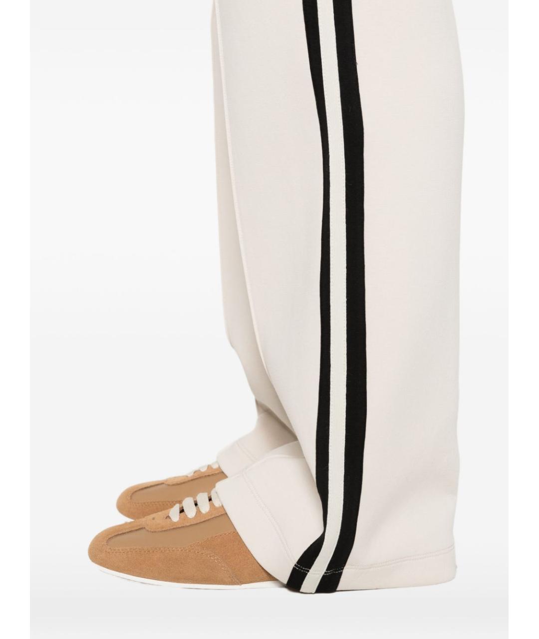 'S MAX MARA Бежевые хлопковые прямые брюки, фото 5