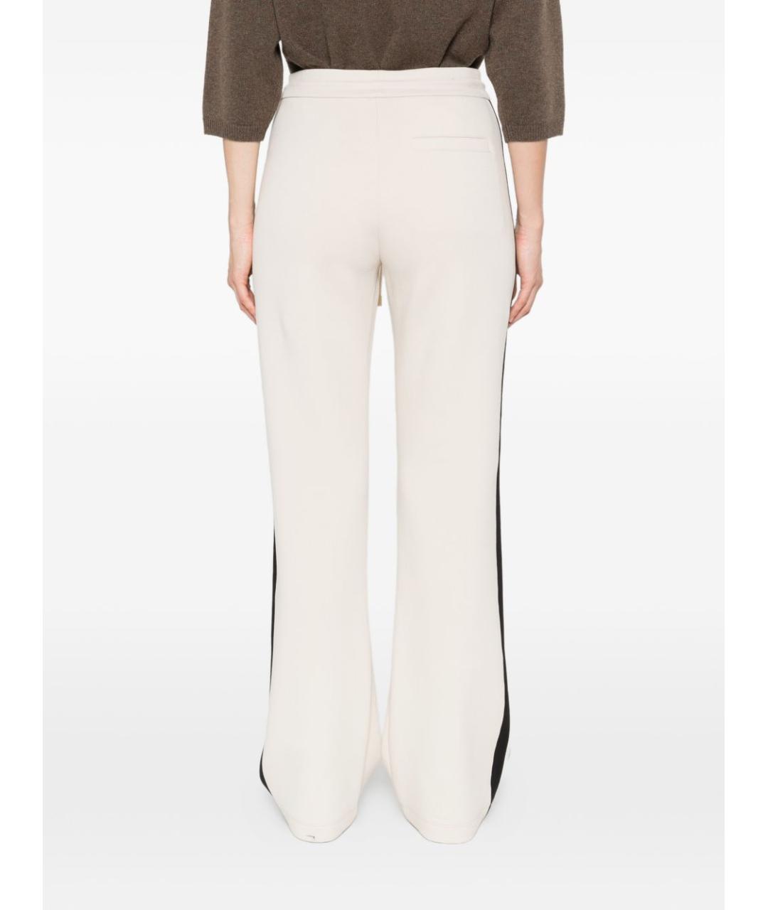 'S MAX MARA Бежевые хлопковые прямые брюки, фото 2