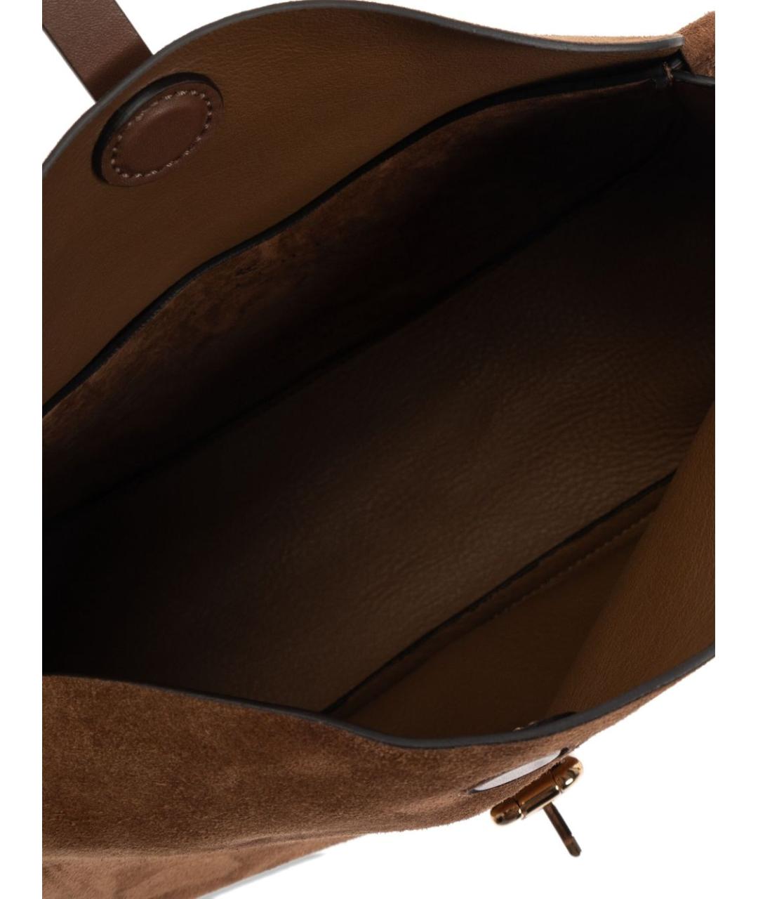 ETRO Коричневая замшевая сумка через плечо, фото 2