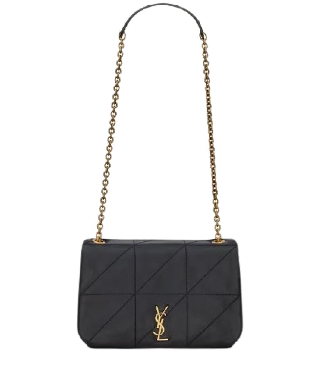 SAINT LAURENT Черная кожаная сумка через плечо, фото 1