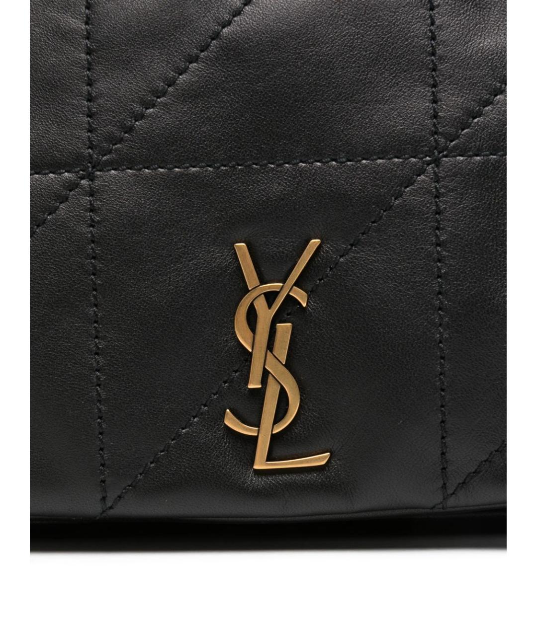 SAINT LAURENT Черная кожаная сумка через плечо, фото 6