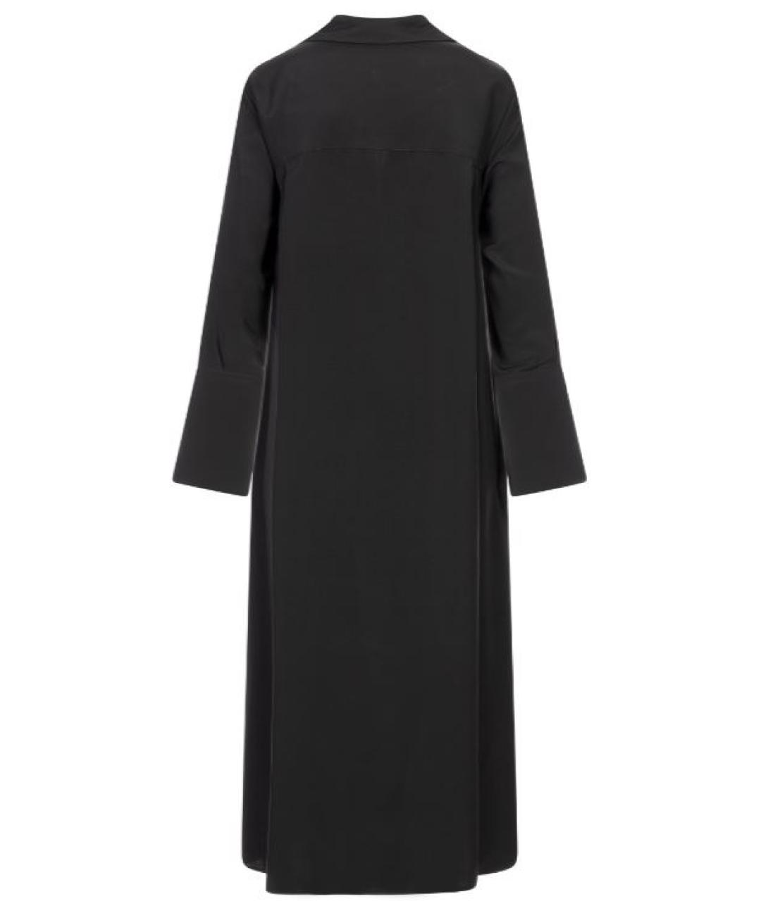 MAX MARA Черное шелковое повседневное платье, фото 2