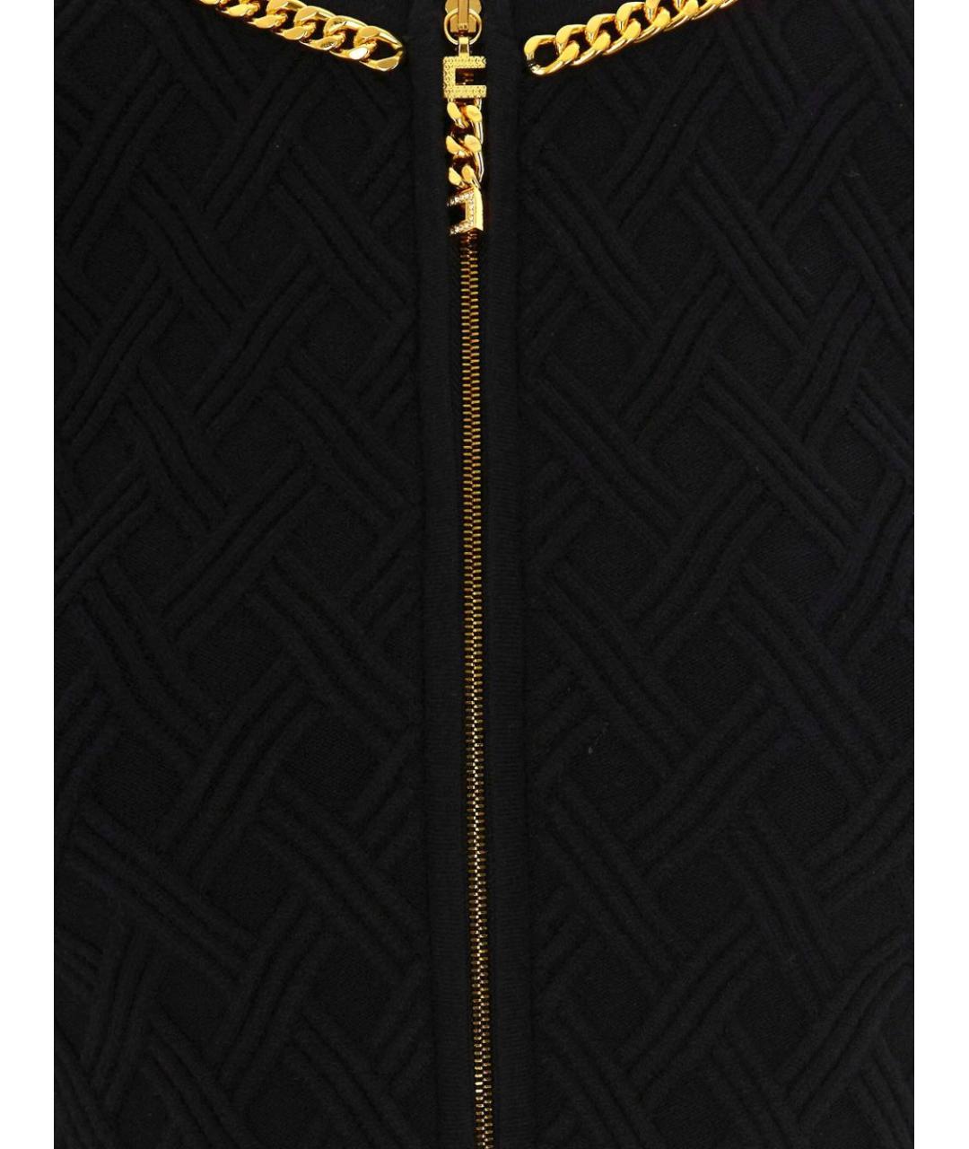 ELISABETTA FRANCHI Черный вискозный кардиган, фото 2