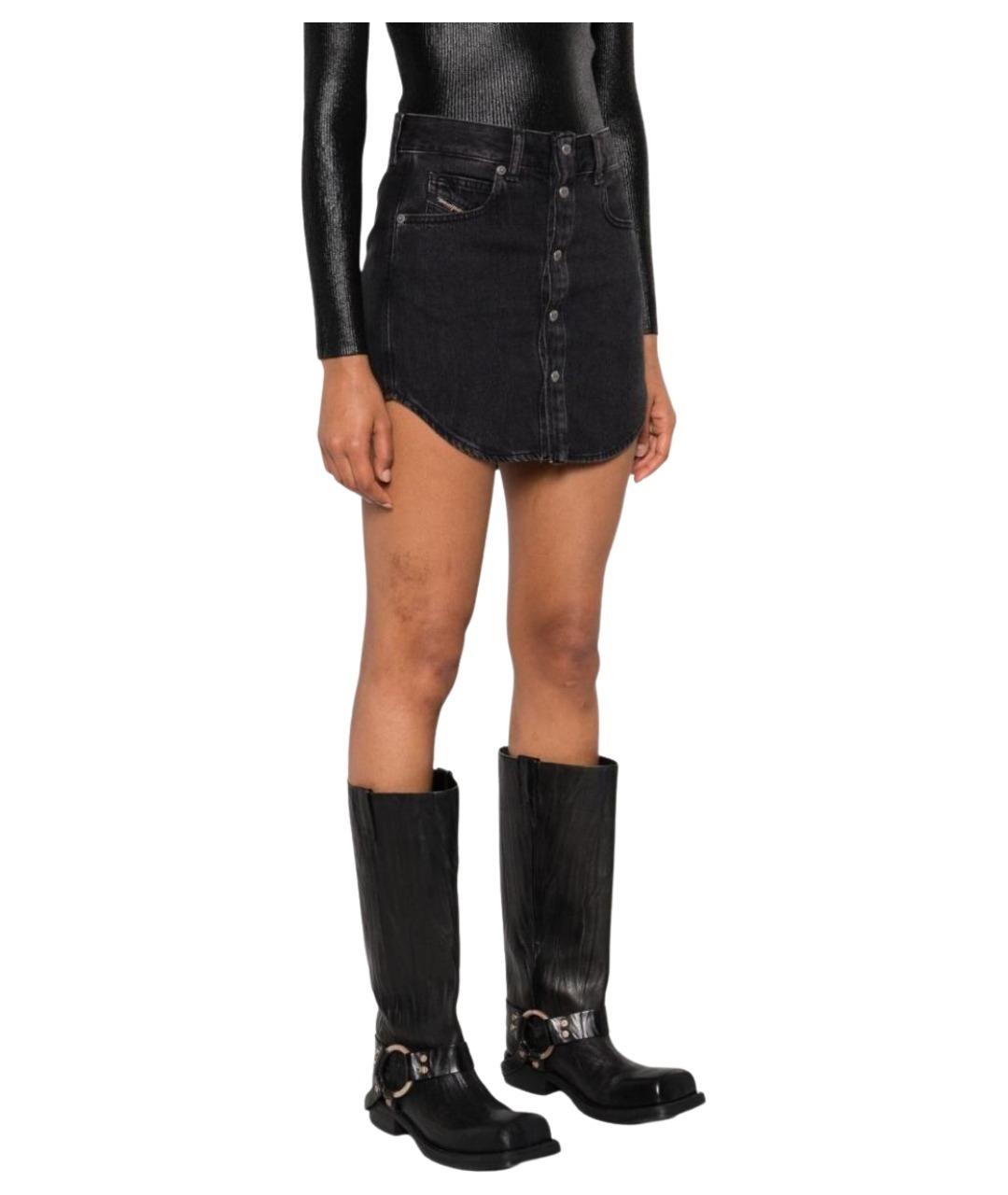 DIESEL Черная юбка миди, фото 5