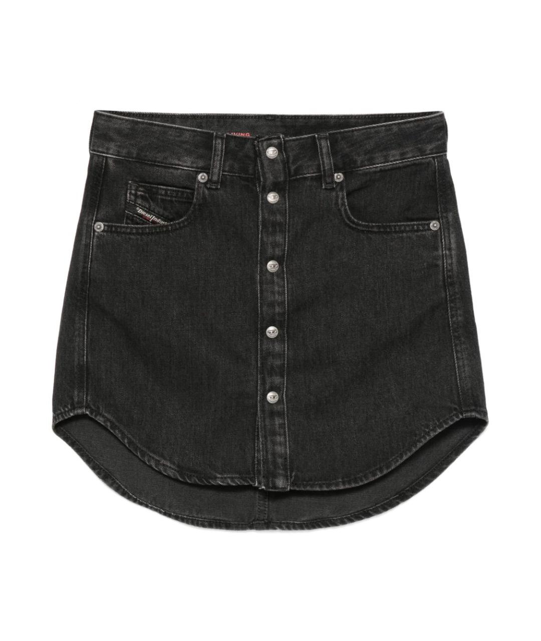 DIESEL Черная юбка миди, фото 1