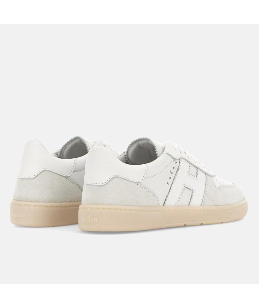 HOGAN Белые кожаные кроссовки, фото 4