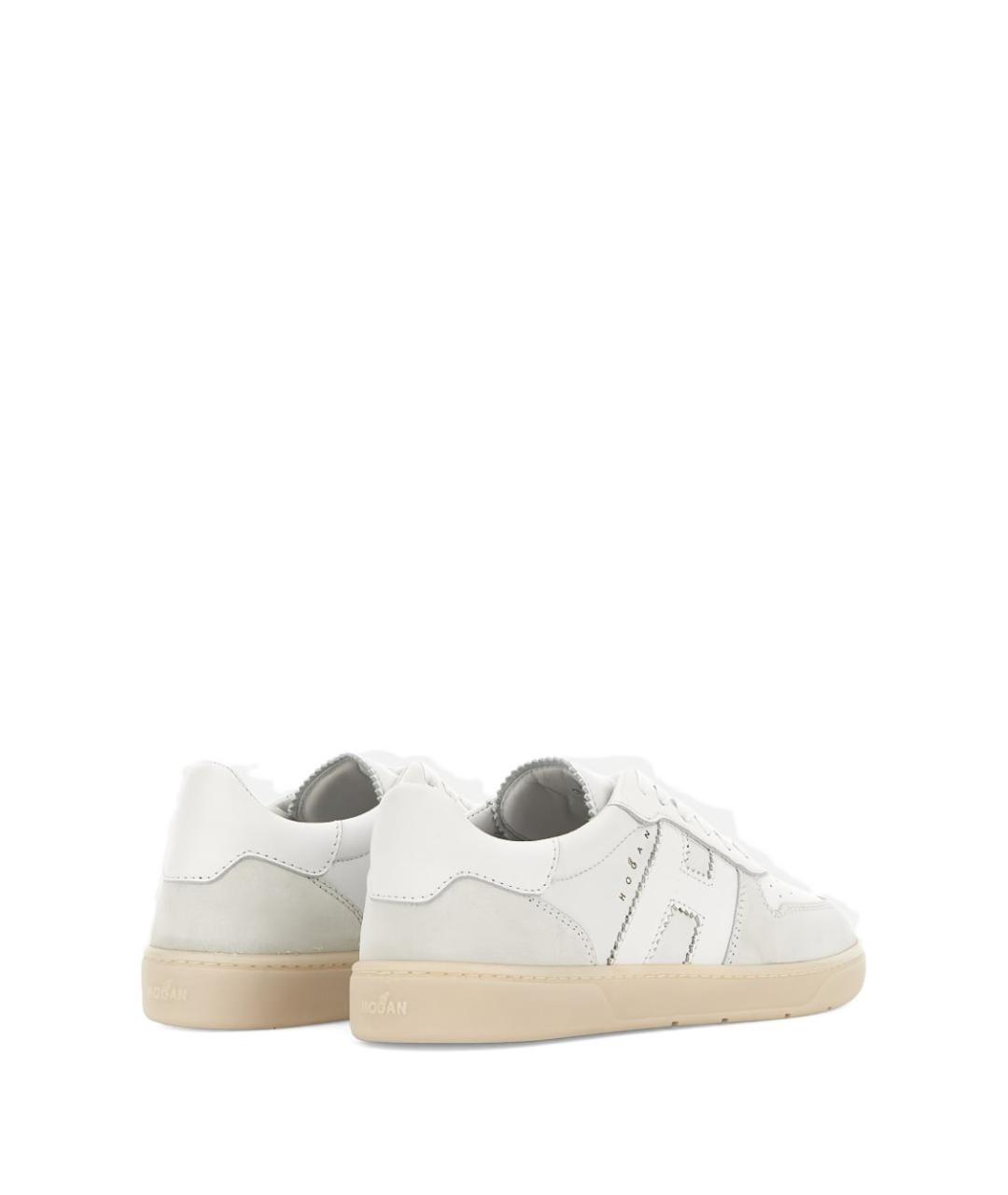 HOGAN Белые кожаные кроссовки, фото 7