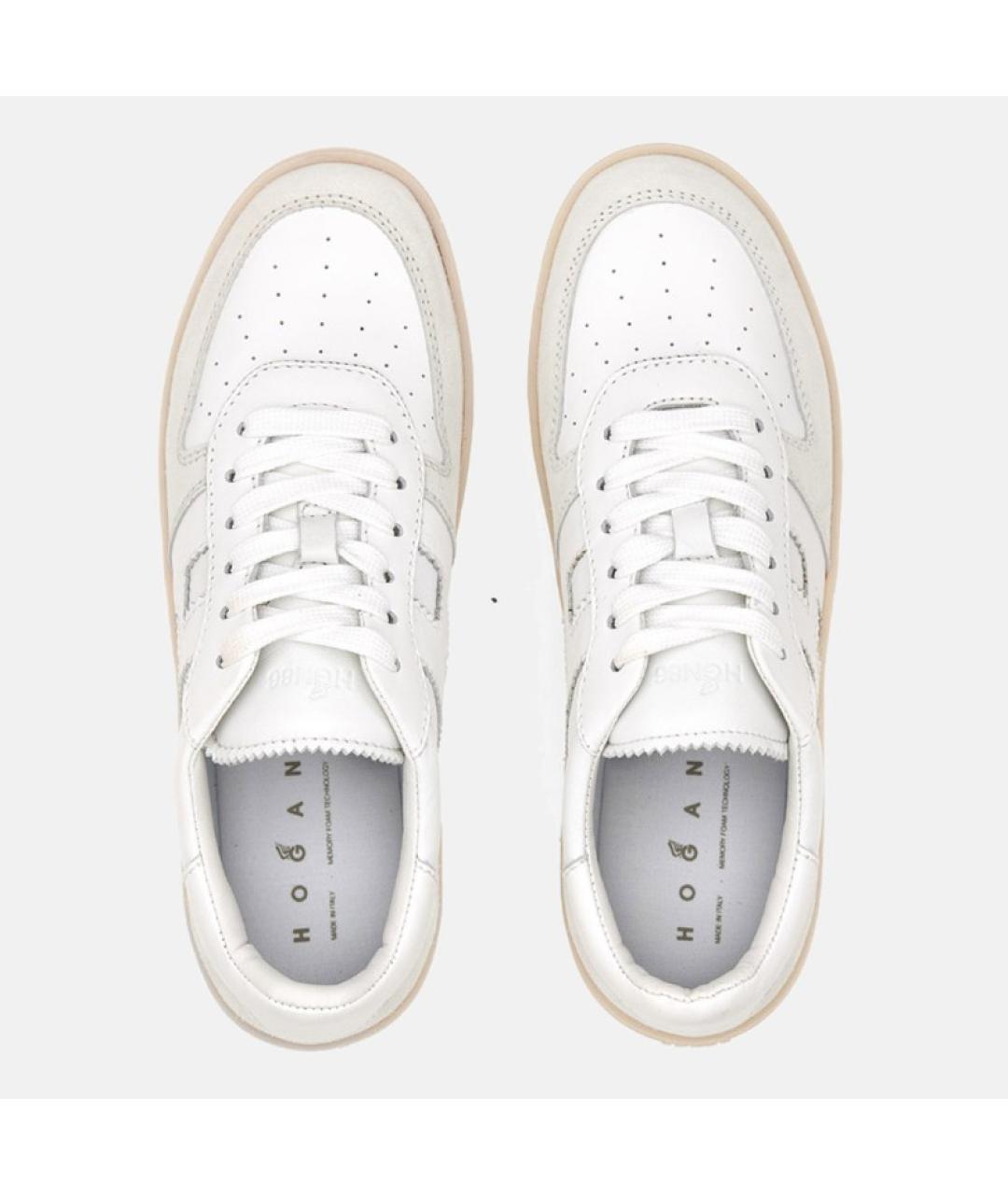 HOGAN Белые кожаные кроссовки, фото 6
