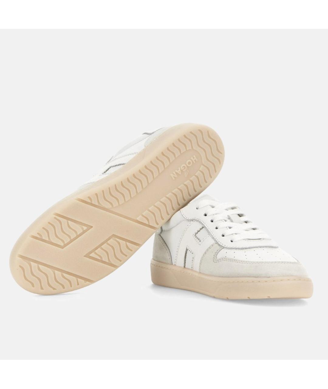HOGAN Белые кожаные кроссовки, фото 5