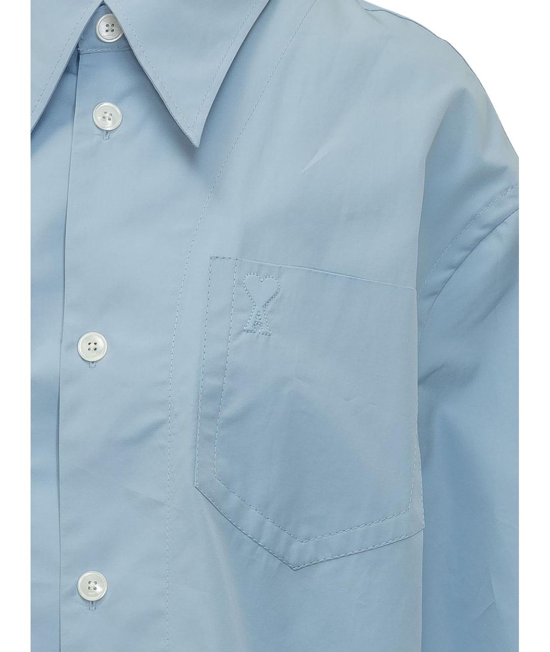Ami Paris Голубая хлопковая рубашка, фото 2