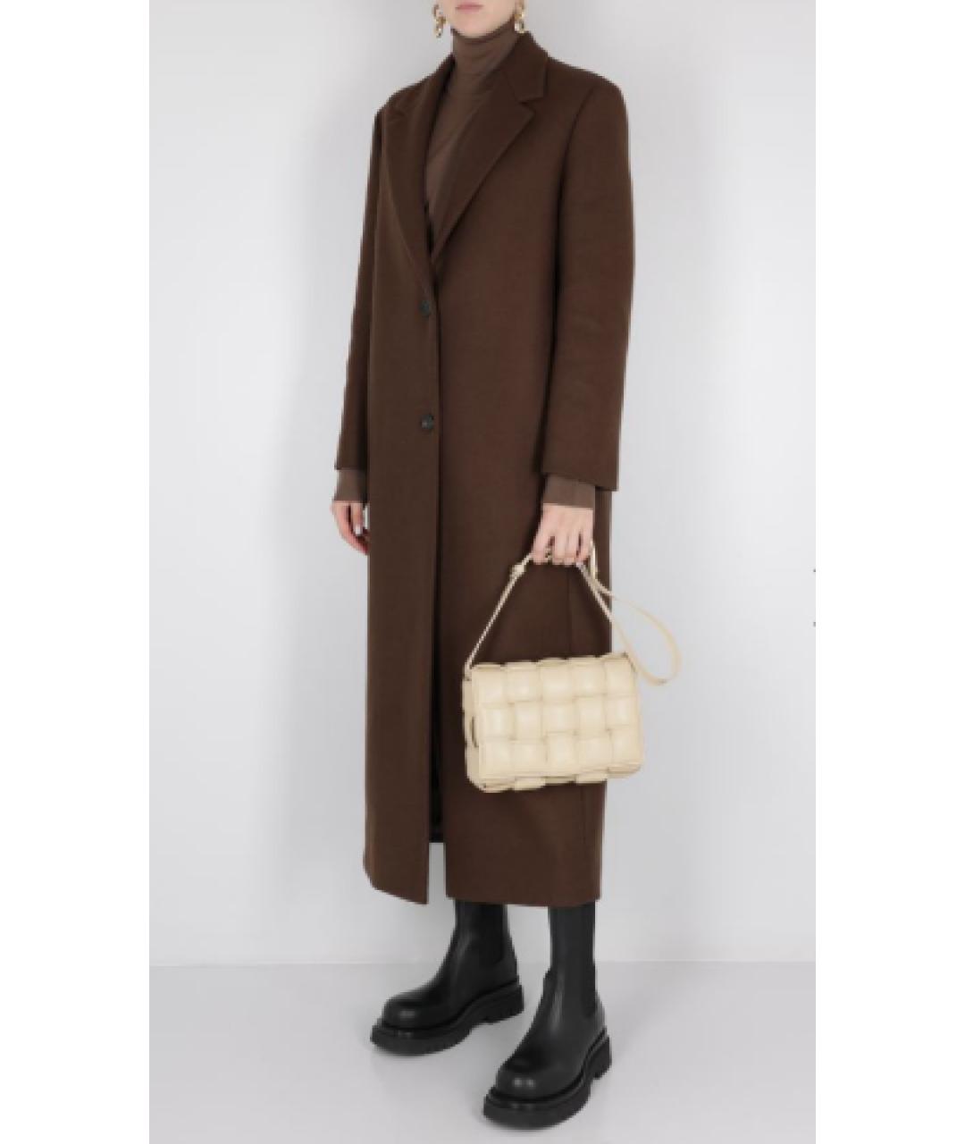 BOTTEGA VENETA Бежевая кожаная сумка через плечо, фото 3