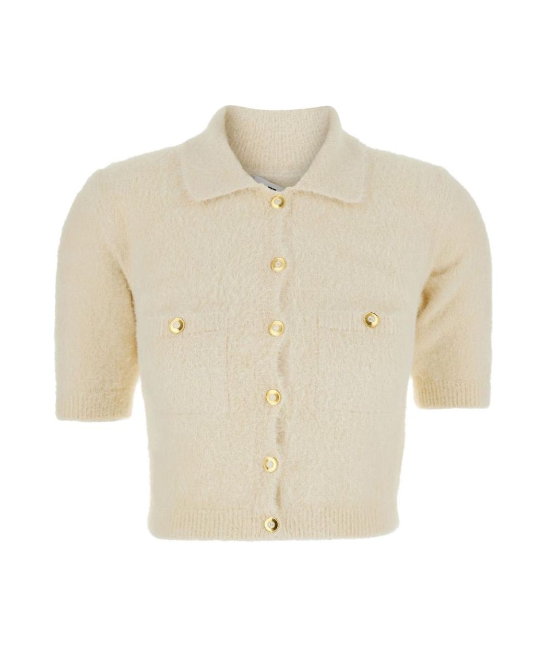 ELISABETTA FRANCHI Бежевый полиамидовый джемпер / свитер, фото 1