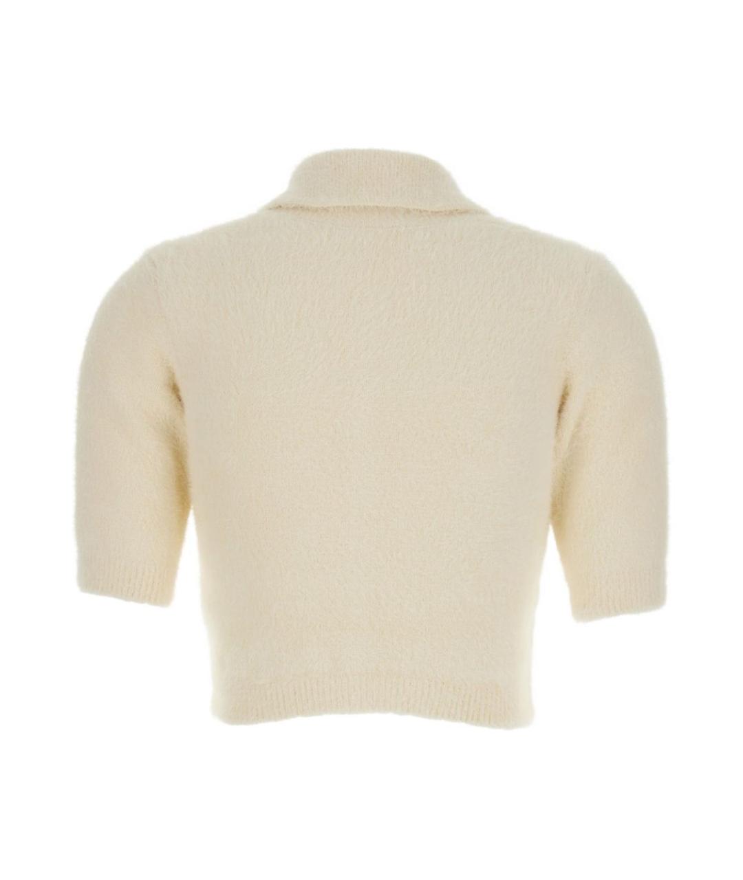 ELISABETTA FRANCHI Бежевый полиамидовый джемпер / свитер, фото 3