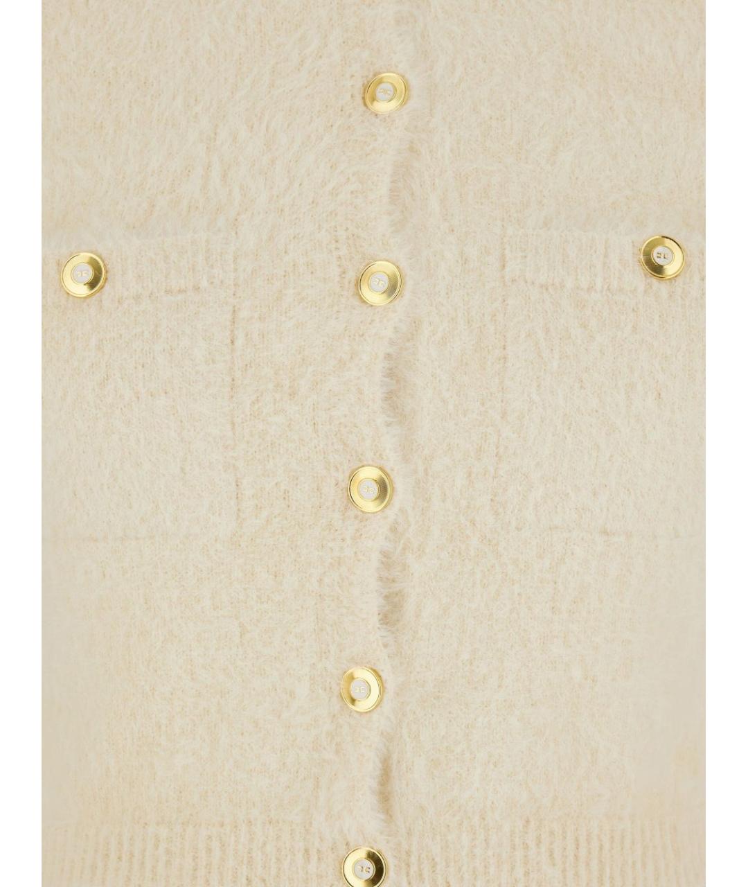 ELISABETTA FRANCHI Бежевый полиамидовый джемпер / свитер, фото 2