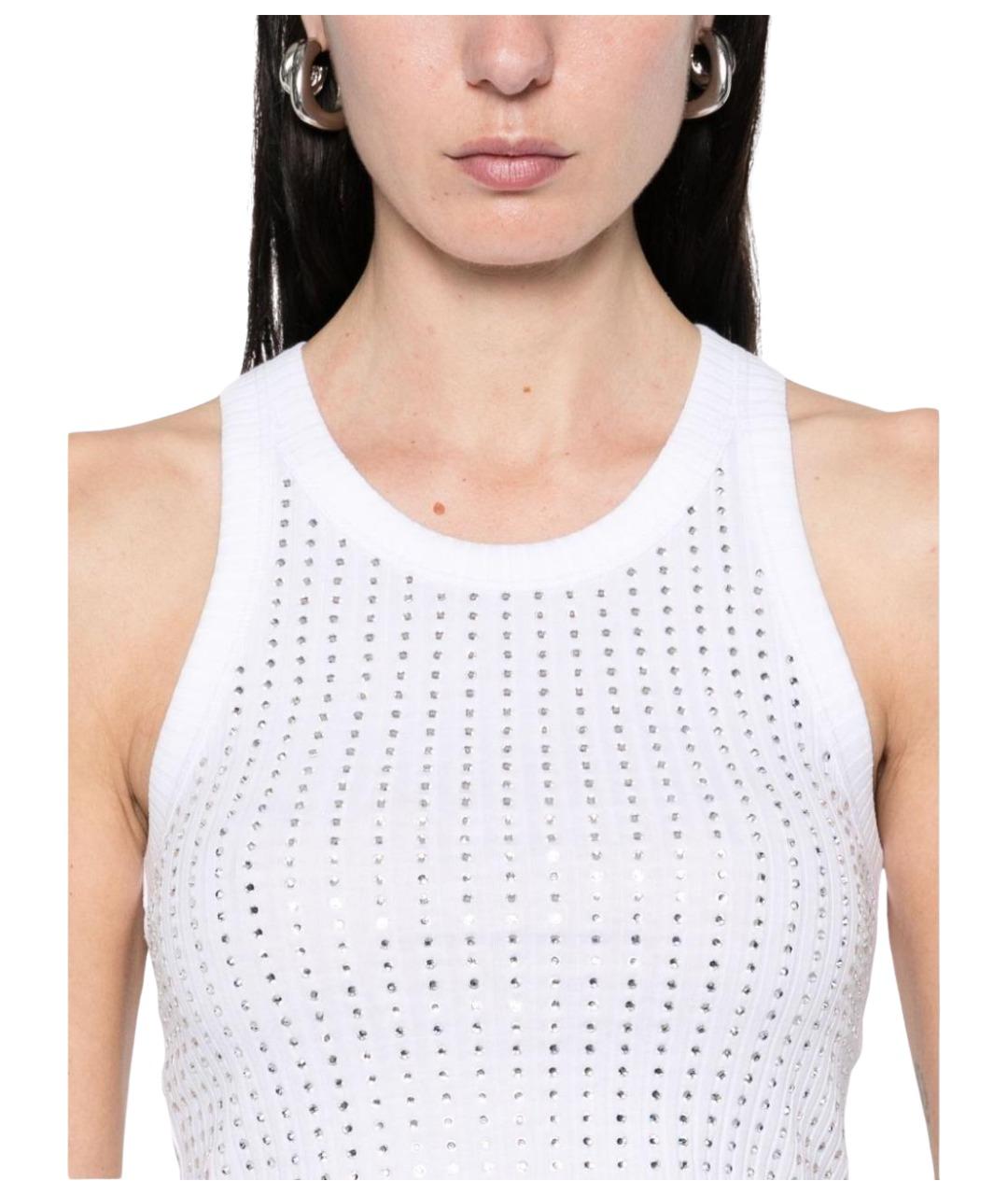 THE ATTICO Белая хлопковая майка, фото 5