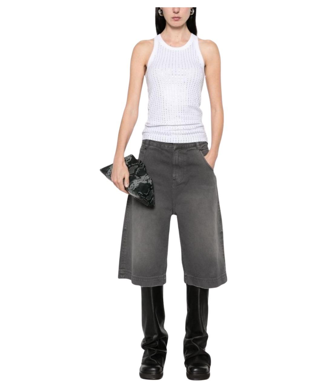 THE ATTICO Белая хлопковая майка, фото 3