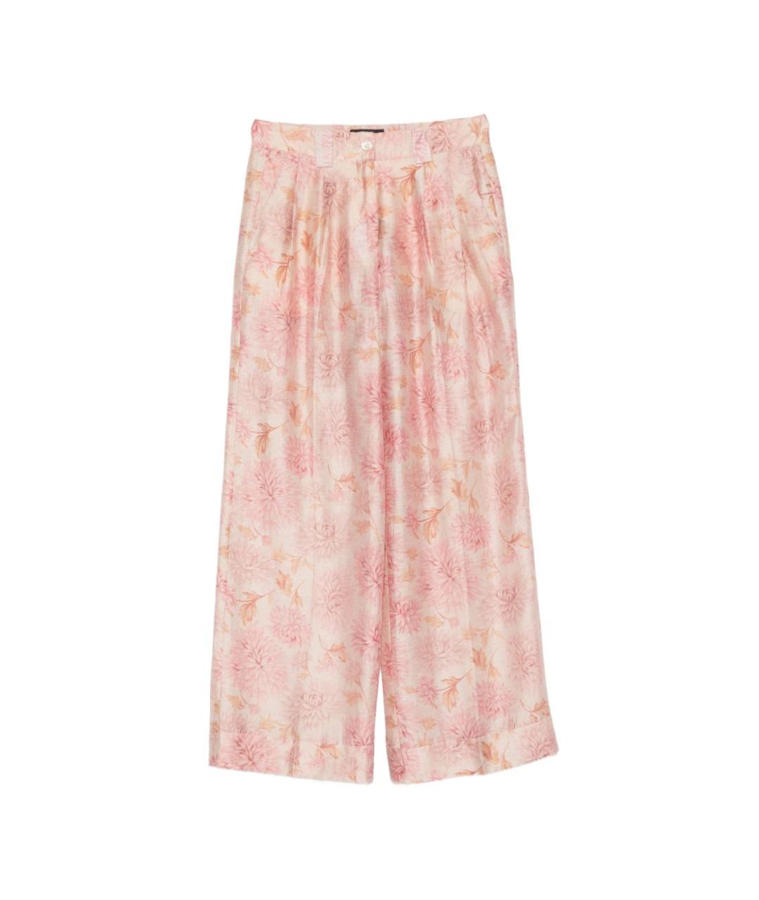 SEVENTY Розовые прямые брюки, фото 1