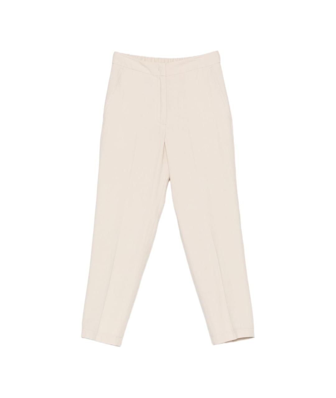 SEVENTY Бежевые вискозные прямые брюки, фото 1