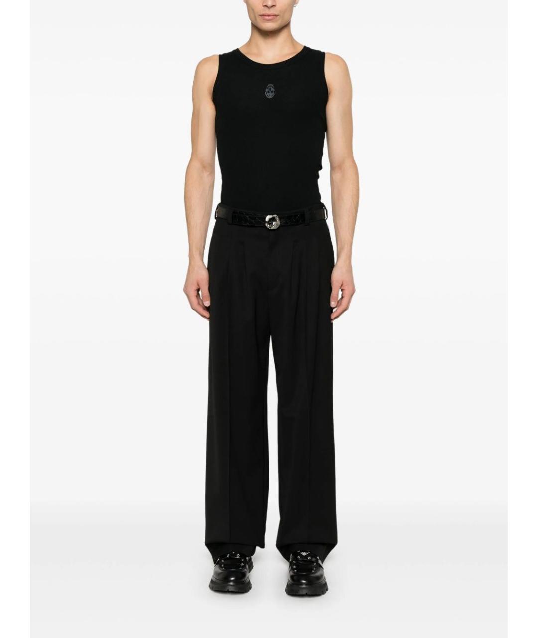 ALEXANDER MCQUEEN Черная хлопковая майка, фото 2