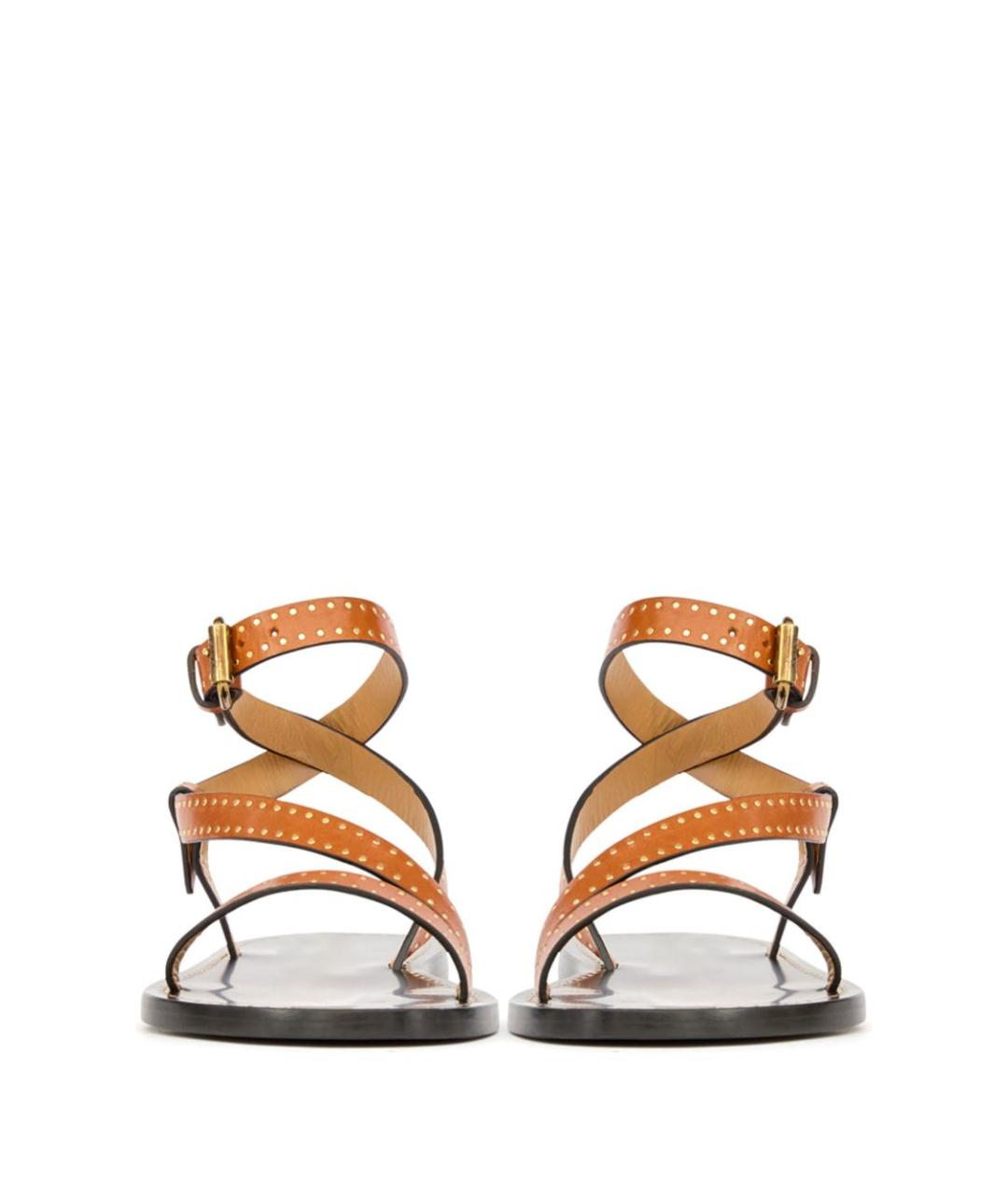 ISABEL MARANT Коричневые кожаные босоножки, фото 2