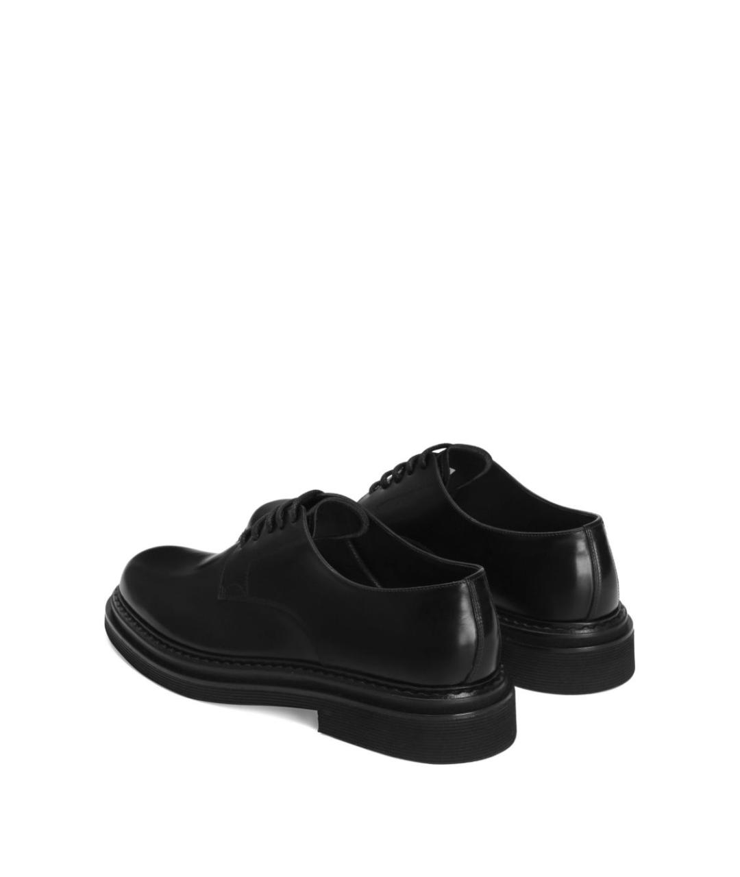 DOLCE&GABBANA Черные кожаные туфли, фото 3