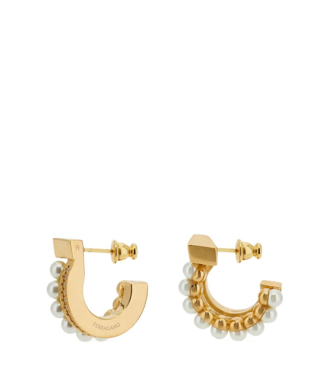 FERRAGAMO Золотые серьги из желтого золота, фото 2