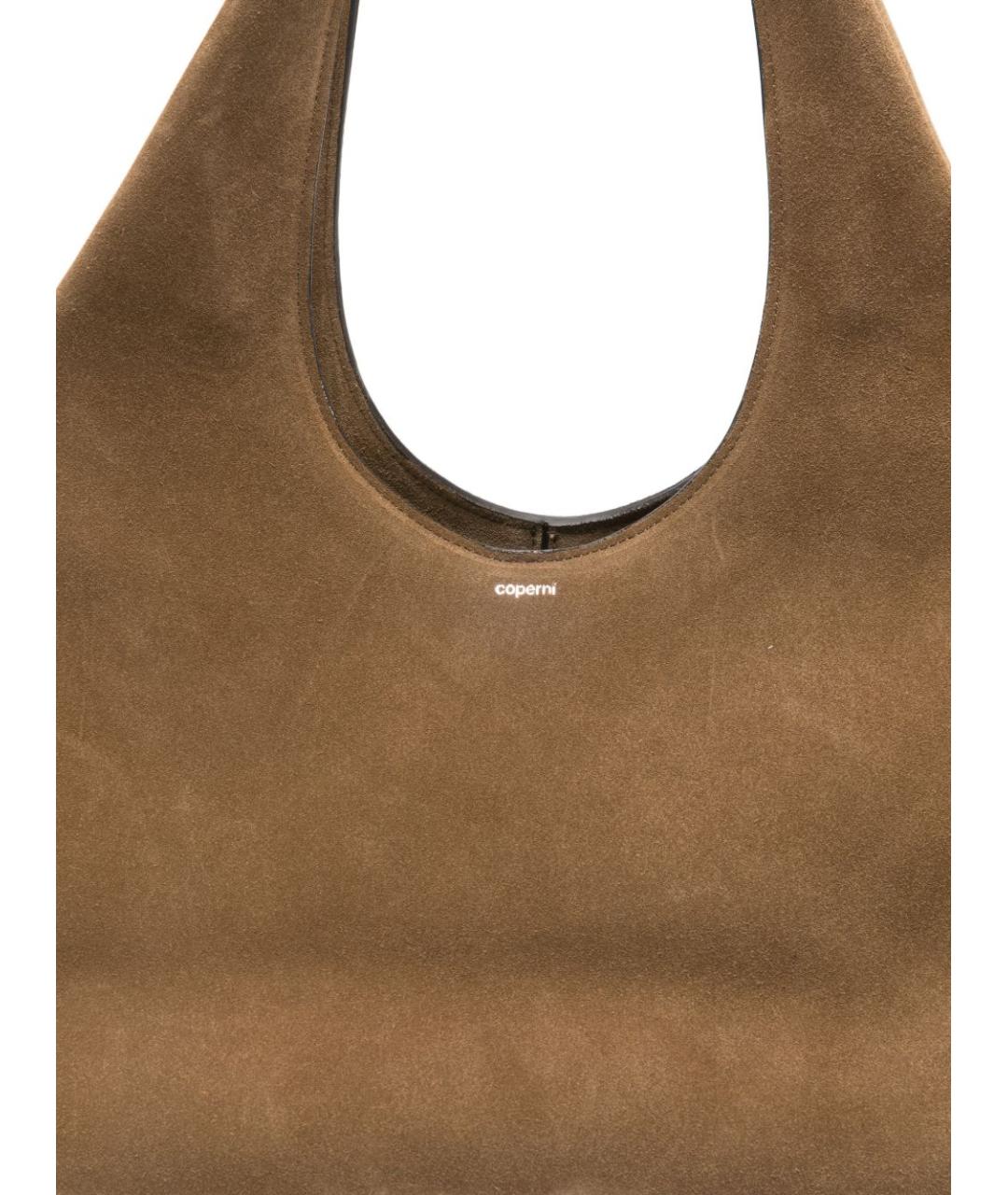 COPERNI Коричневая замшевая сумка тоут, фото 3
