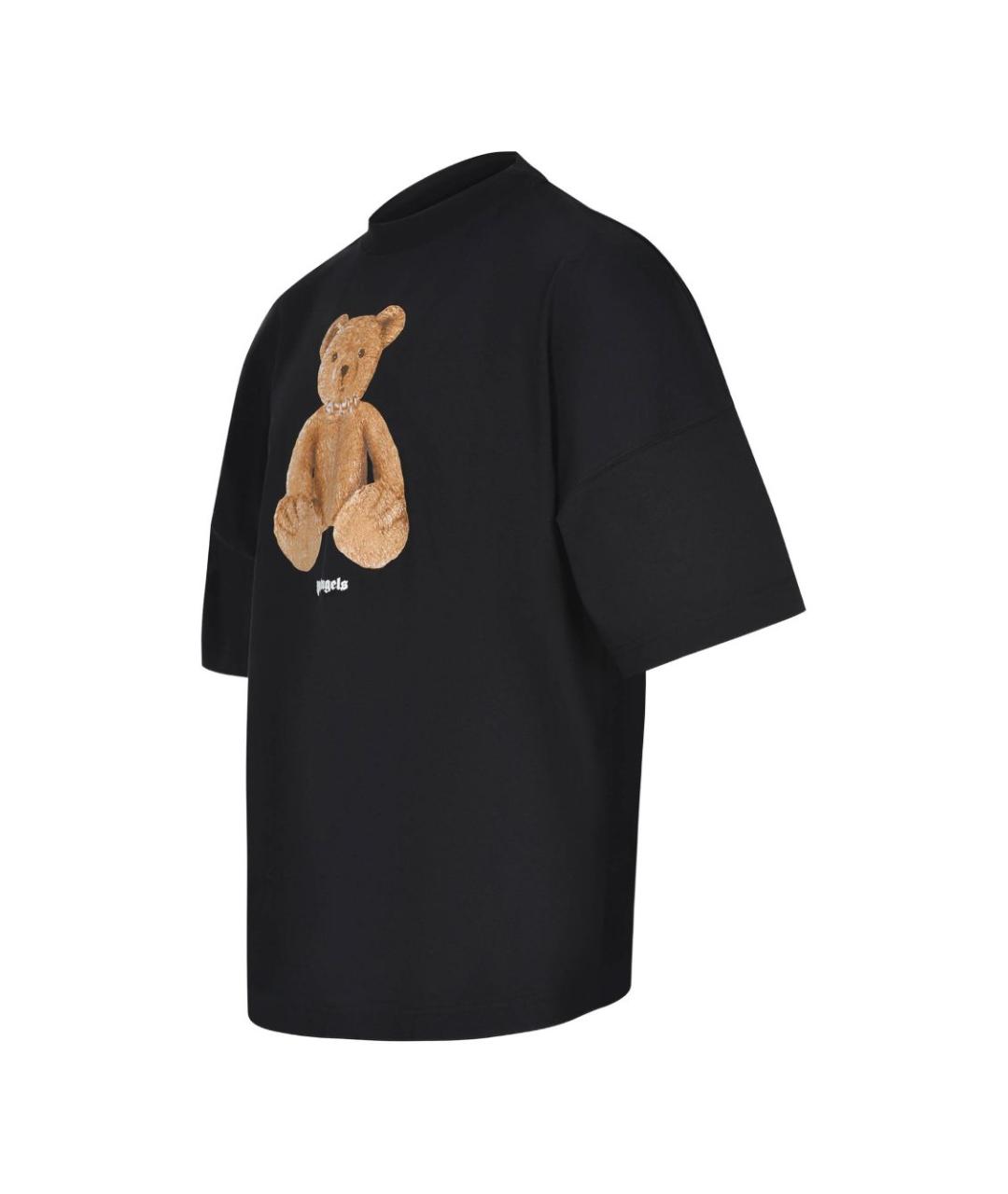 PALM ANGELS Черная хлопковая футболка, фото 3