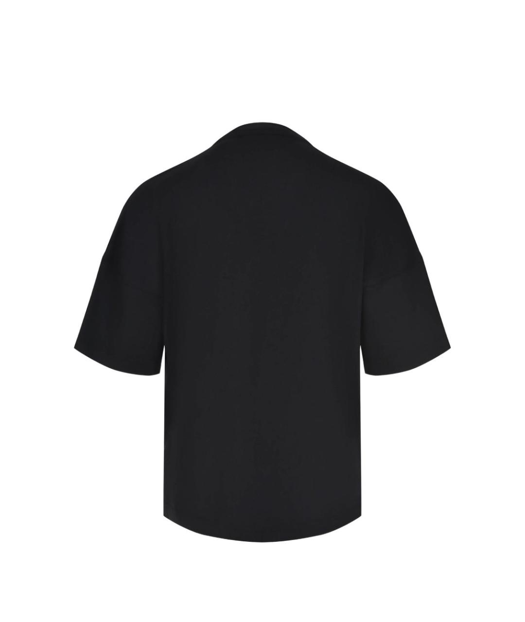 PALM ANGELS Черная хлопковая футболка, фото 2