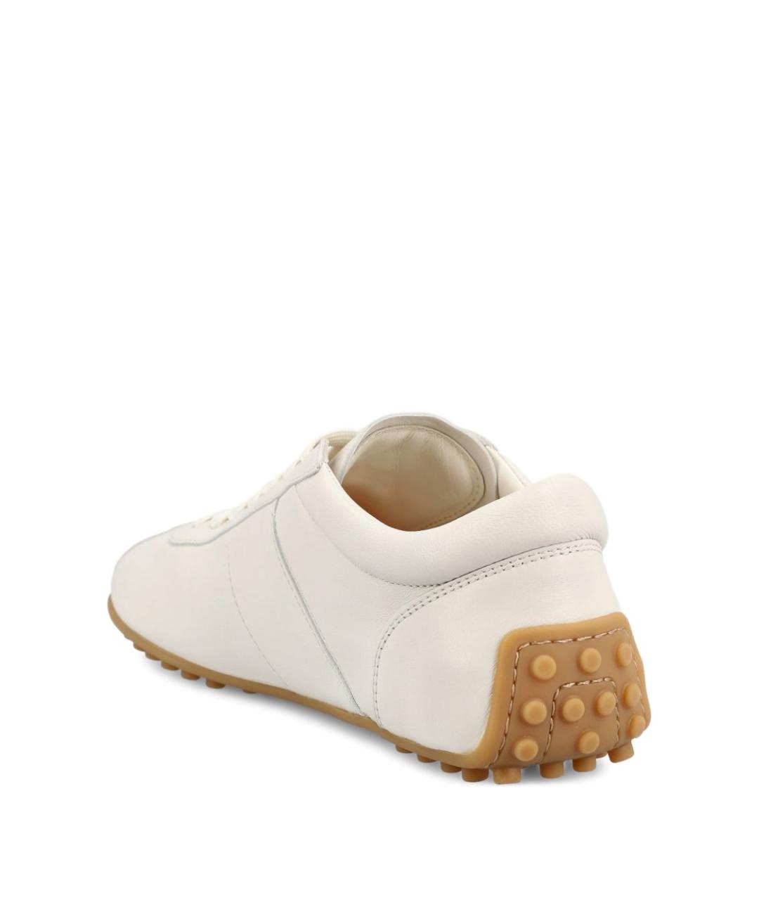 TOD'S Белые кожаные кроссовки, фото 3