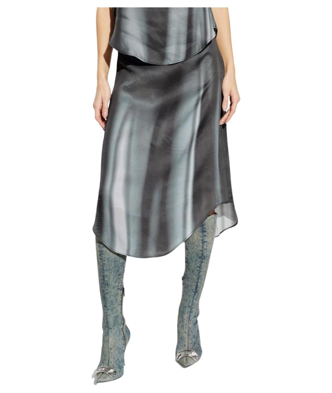 DIESEL Серая юбка миди, фото 2