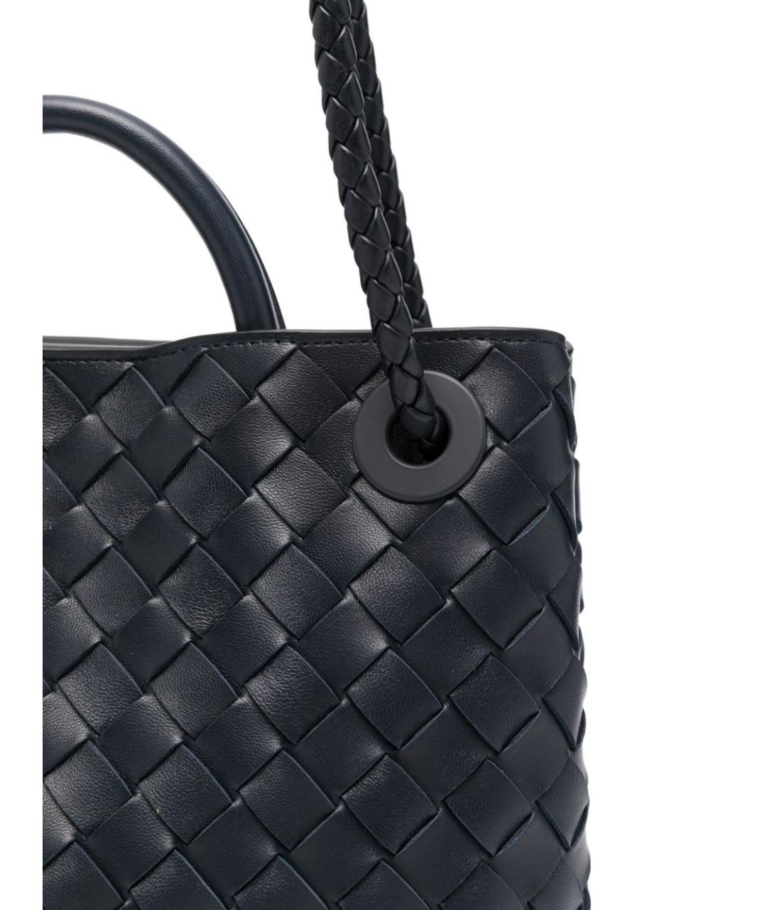 BOTTEGA VENETA Черная кожаная сумка тоут, фото 6