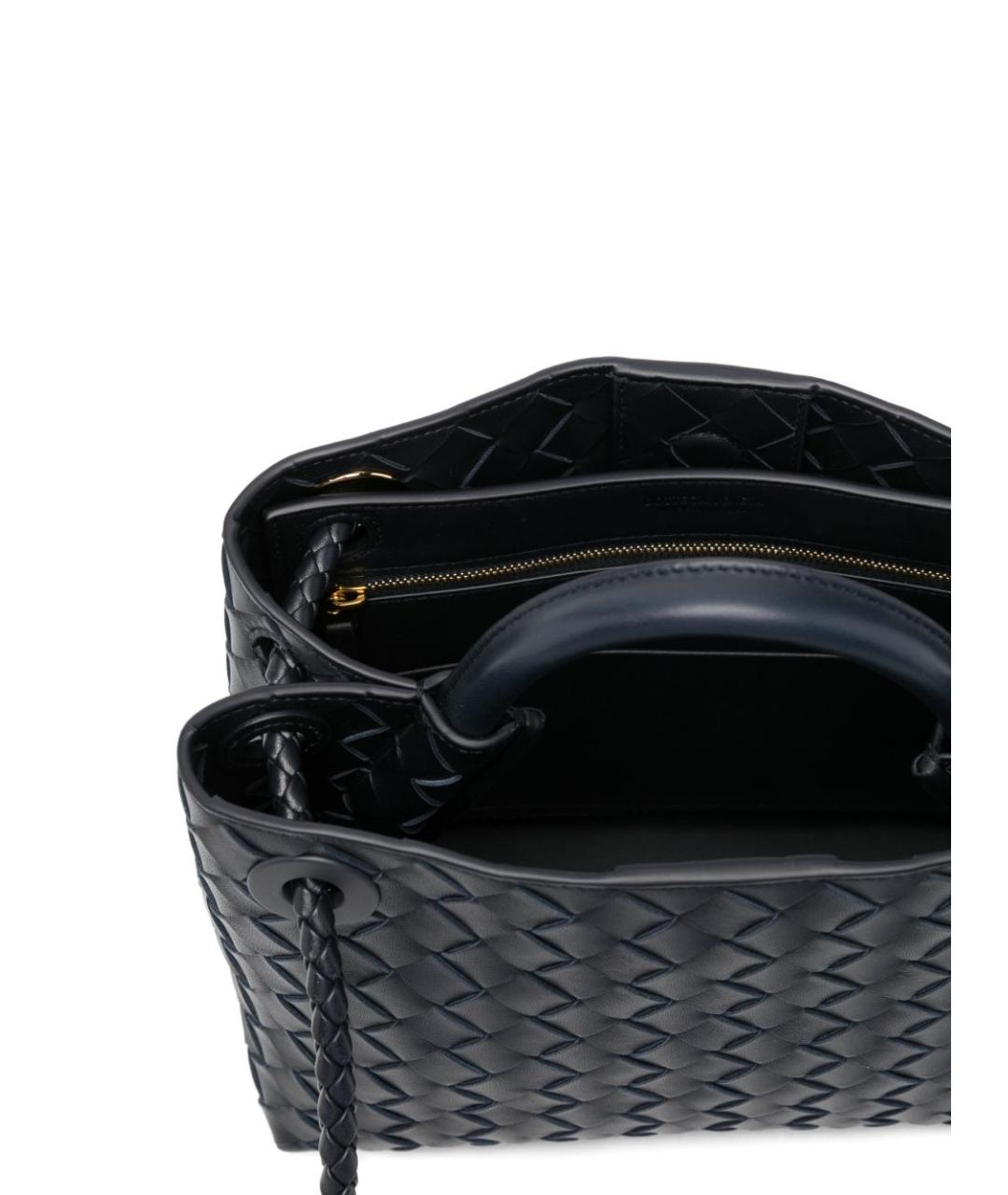 BOTTEGA VENETA Черная кожаная сумка тоут, фото 4