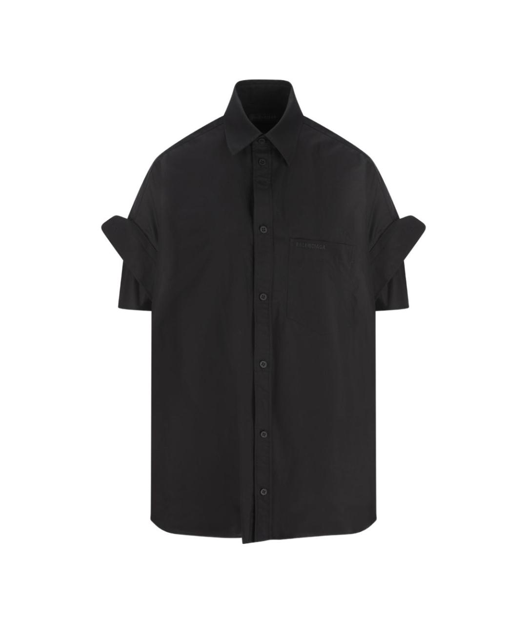 BALENCIAGA Черная хлопковая рубашка, фото 1