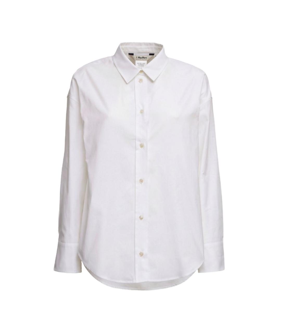'S MAX MARA Белая хлопковая рубашка, фото 1