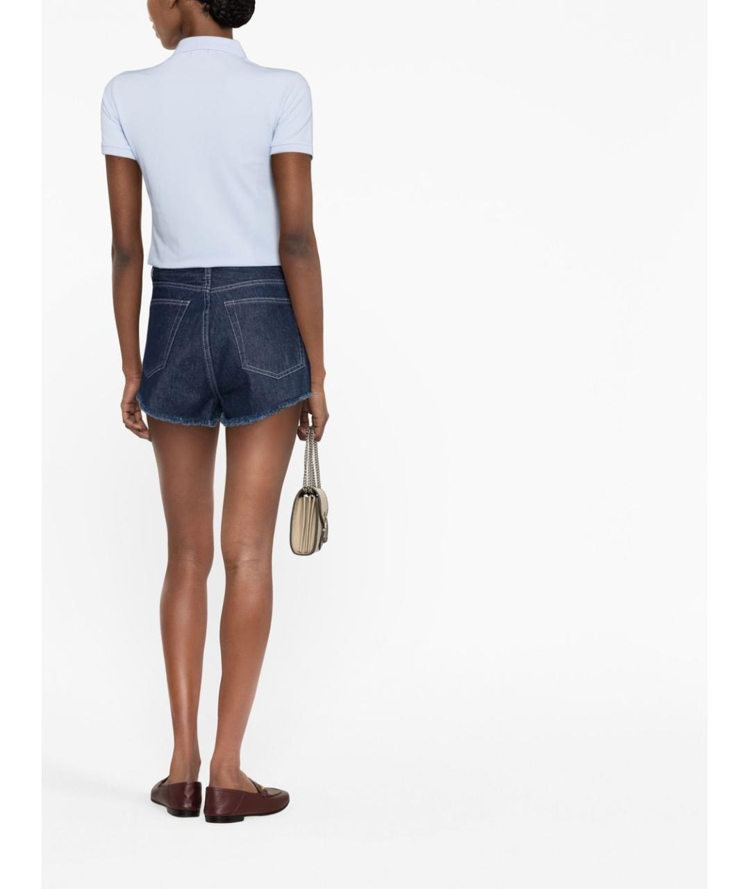 RALPH LAUREN Голубая хлопковая футболка, фото 3