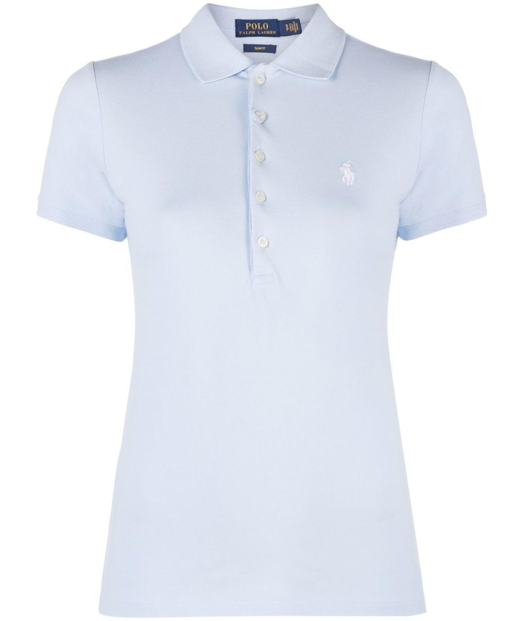 RALPH LAUREN Голубая хлопковая футболка, фото 1